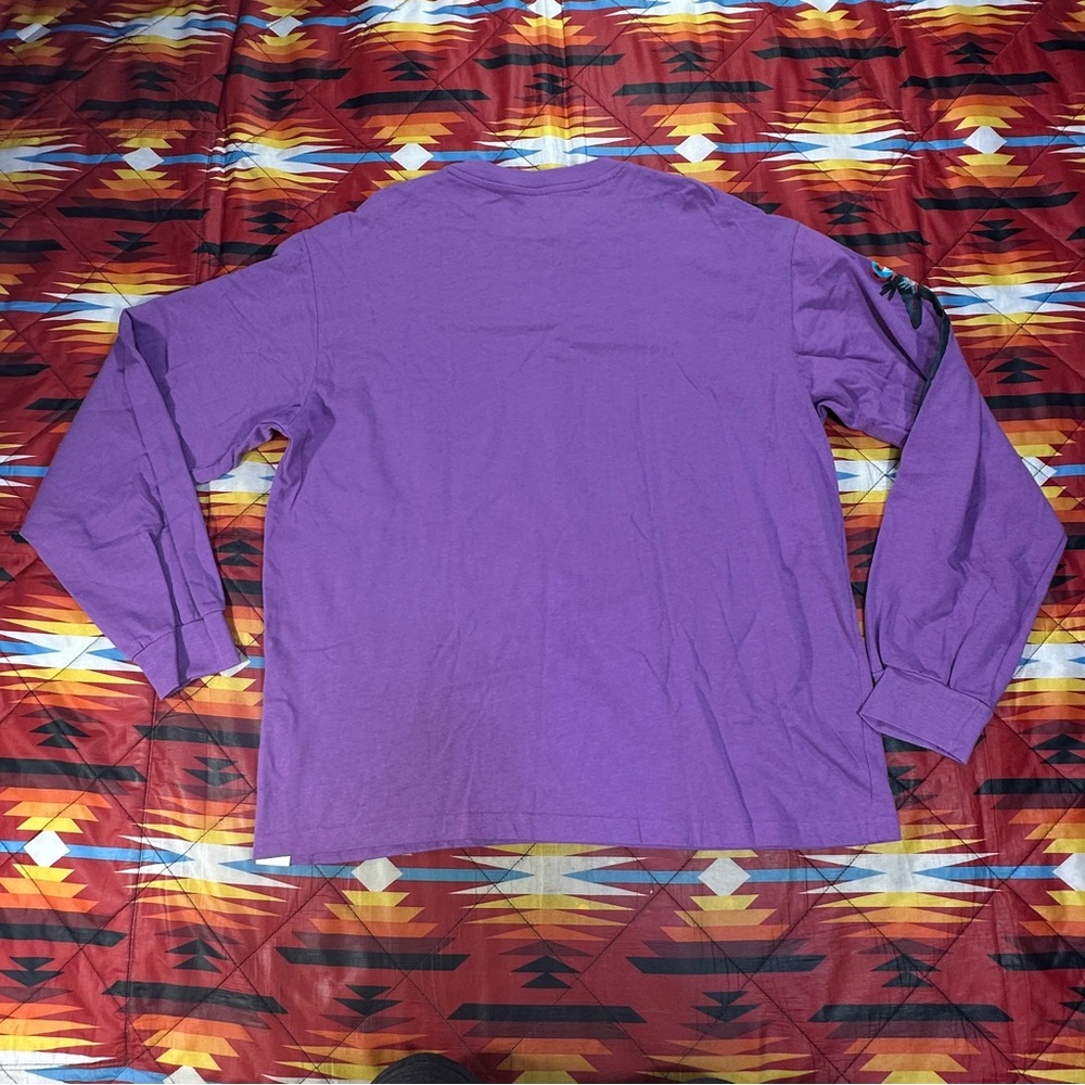 Disney Jack Skellington Holographic Effect Purple Long Sleeve Shirt Adult Large - Picture 7 of 10